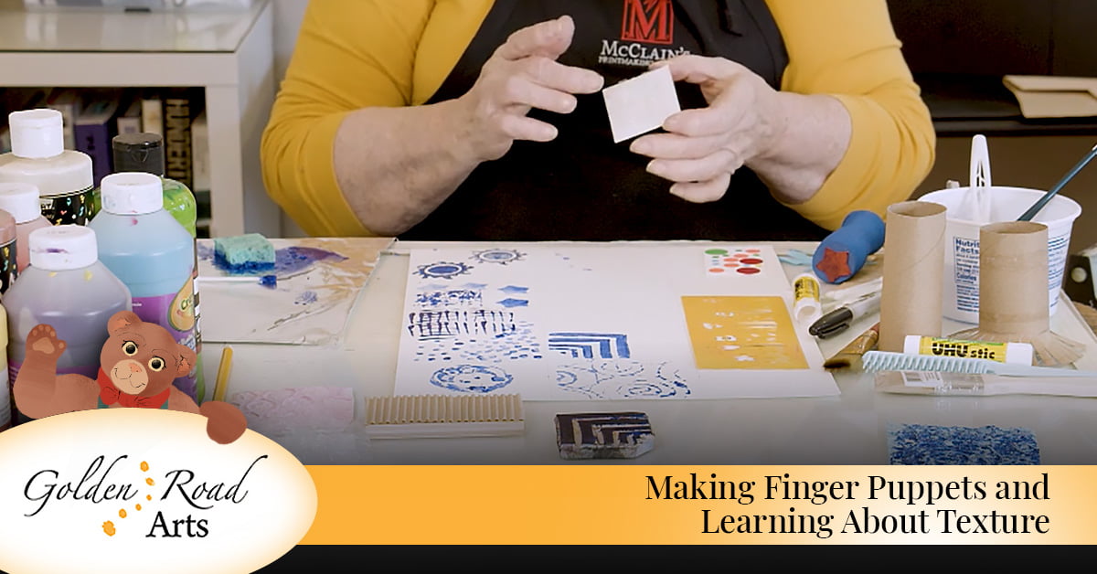 How to Make Finger Puppets and Texture Art Lesson