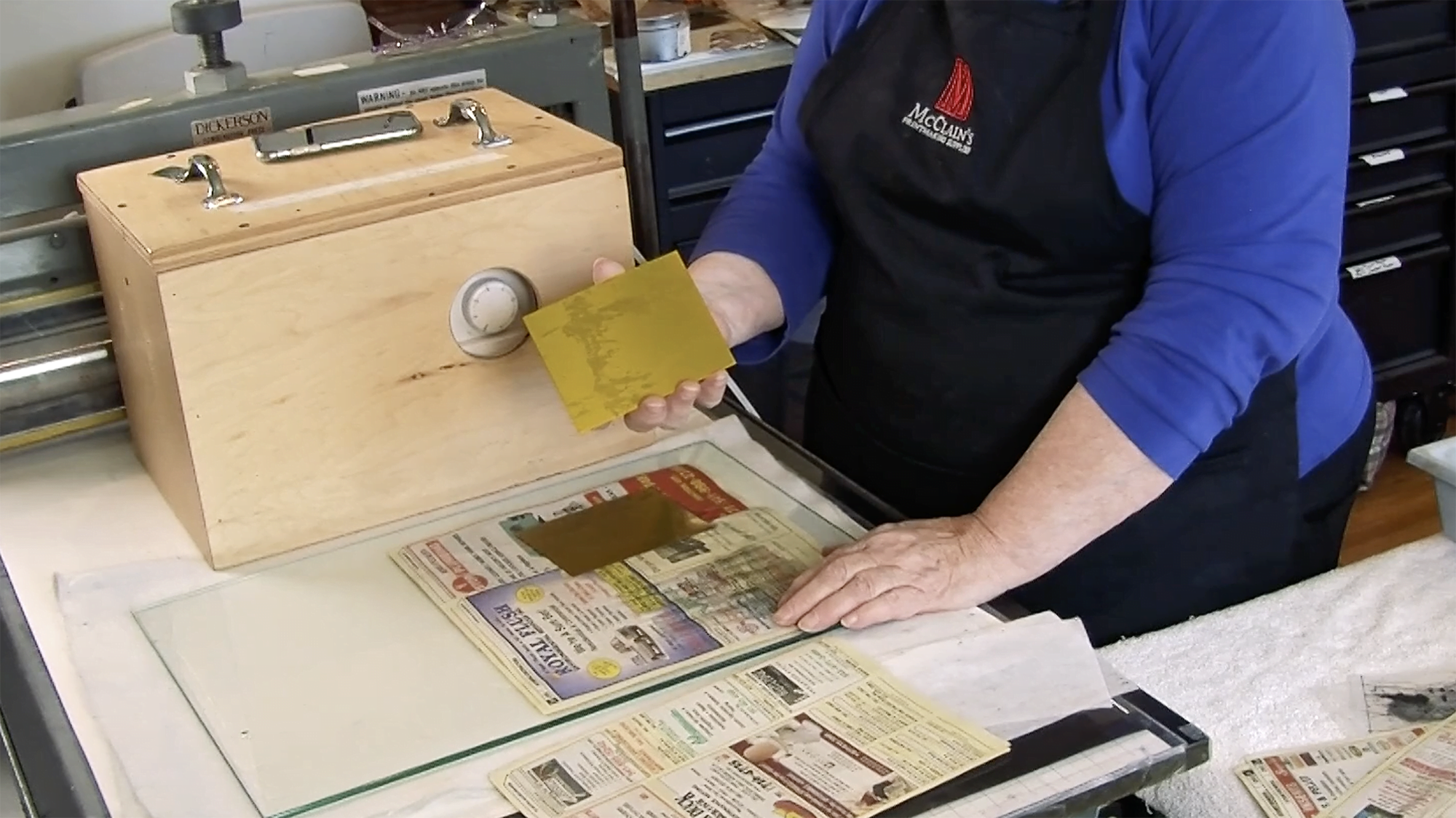 Solarplate printmaking using exposed plates