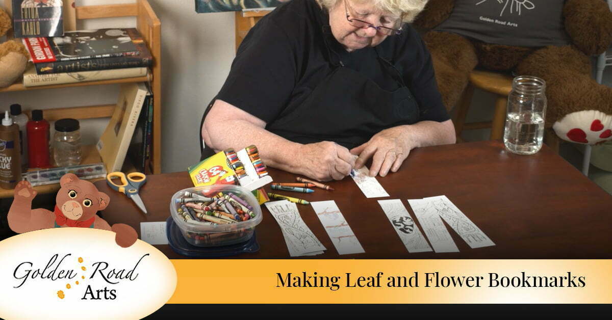 Flower and leaf bookmark art project