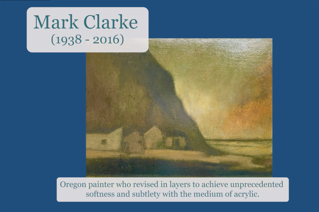 Mark Clarke, Oregon painter, working with acrylics