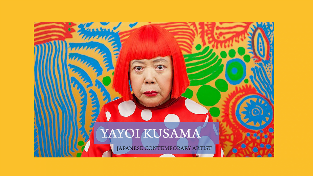 Picture of contemporary Japanese artist Yayoi Kusama