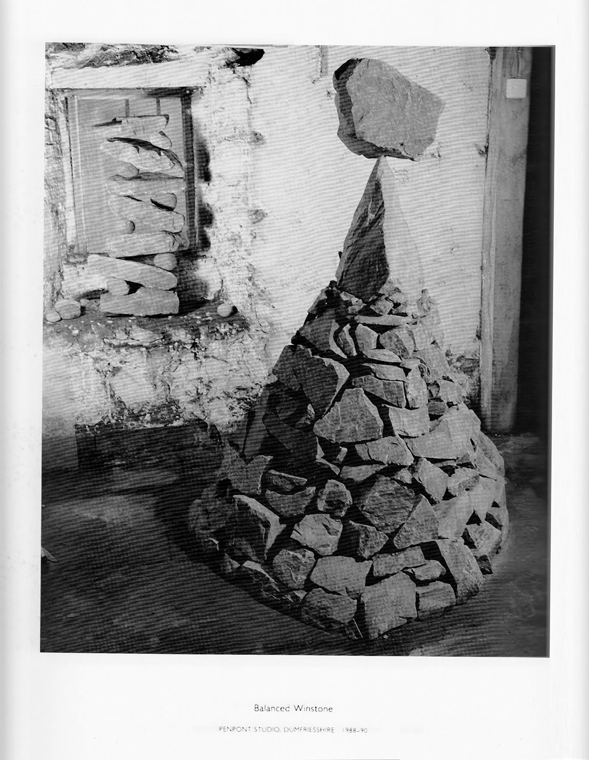 Balanced Winstone sculpture by Andy Goldsworthy.