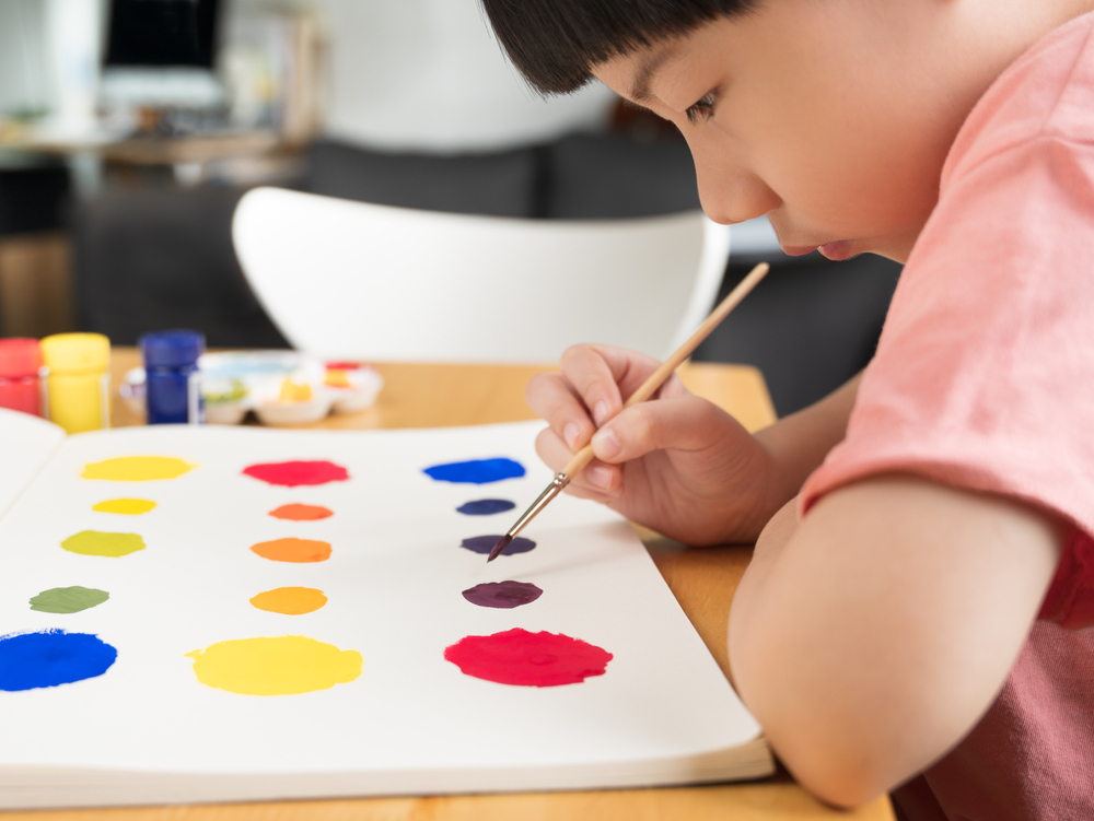 Tips for teaching color theory to kids.