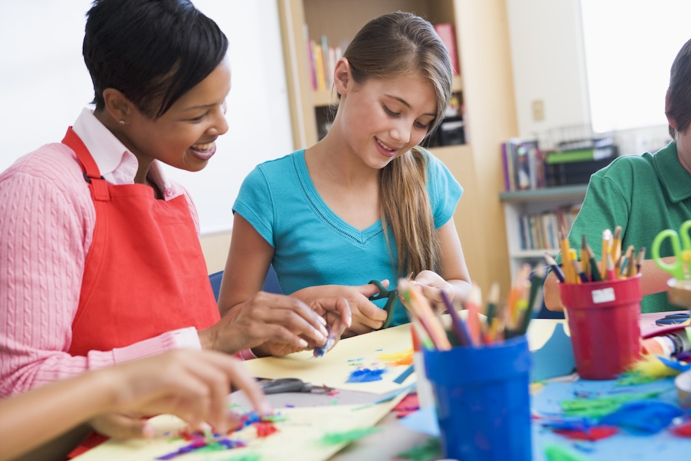 Art lessons for middle school students.