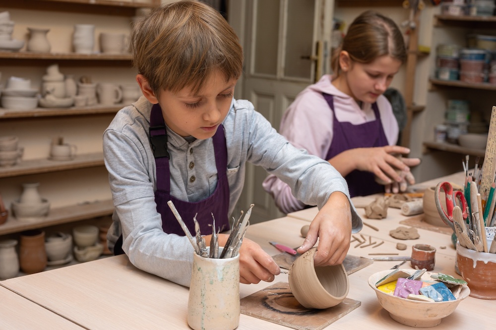 Children’s sculpting techniques for clay and playdough.