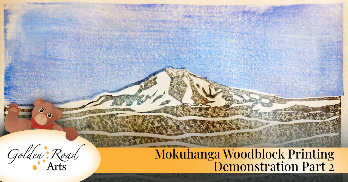 Mokuhanga woodblock print demonstration.