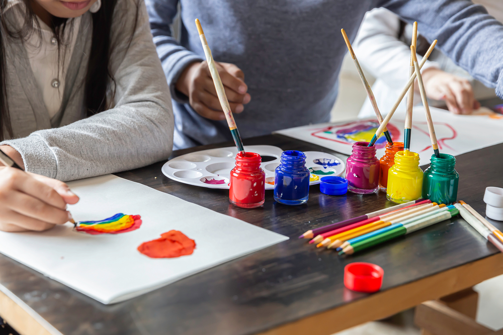 Collaborative art for kids.