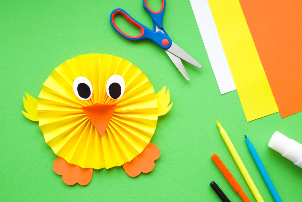 Paper sculpture art for kids.